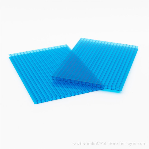 Blue Polycarboante Hollow Sheet